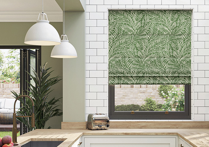 Acoustic Velvet, Leaf Green - Roman Blind - Image 3